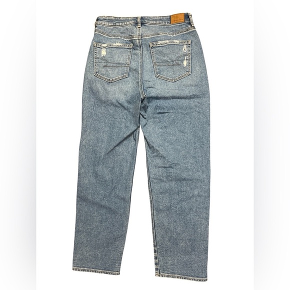 American eagle high rise stone wash size 8 distressed jeans - Picture 2 of 2